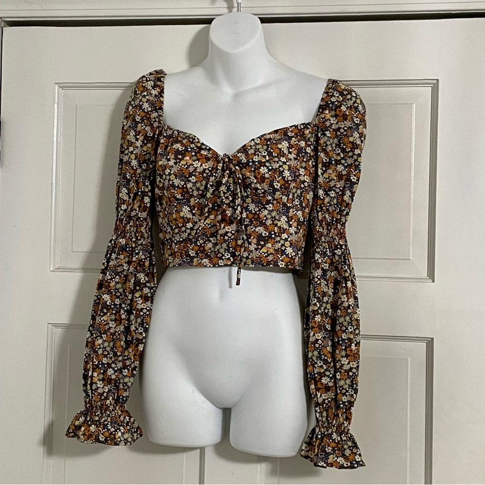 Bardot Clarissa Floral Crop‎ Top NEW